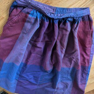 Vintage Liz Claiborne Purple Plaid Wool Skirt